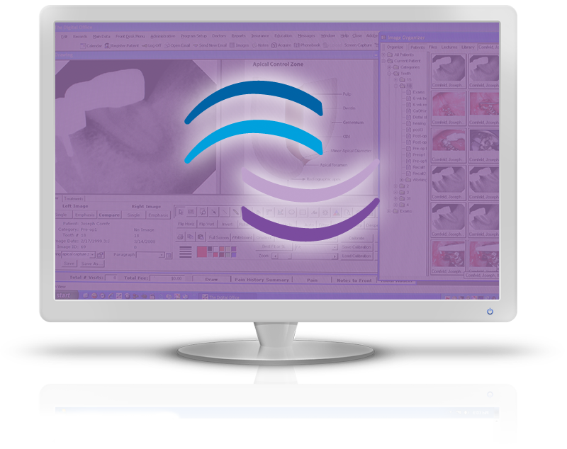 An image of a white computer featuring the TDO Software on the screen.